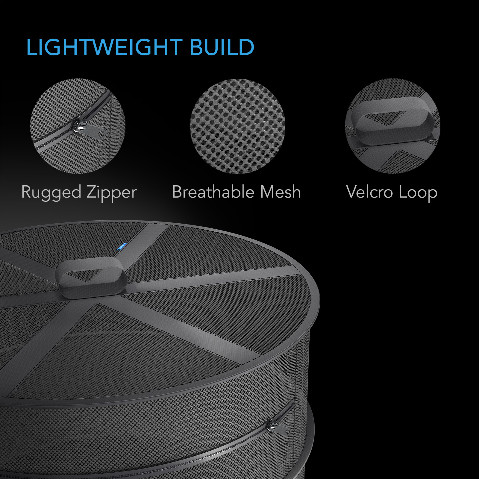 Hanging Herb Drying Rack 24", Durable Polyester Mesh, 8 Tiers - Image 3