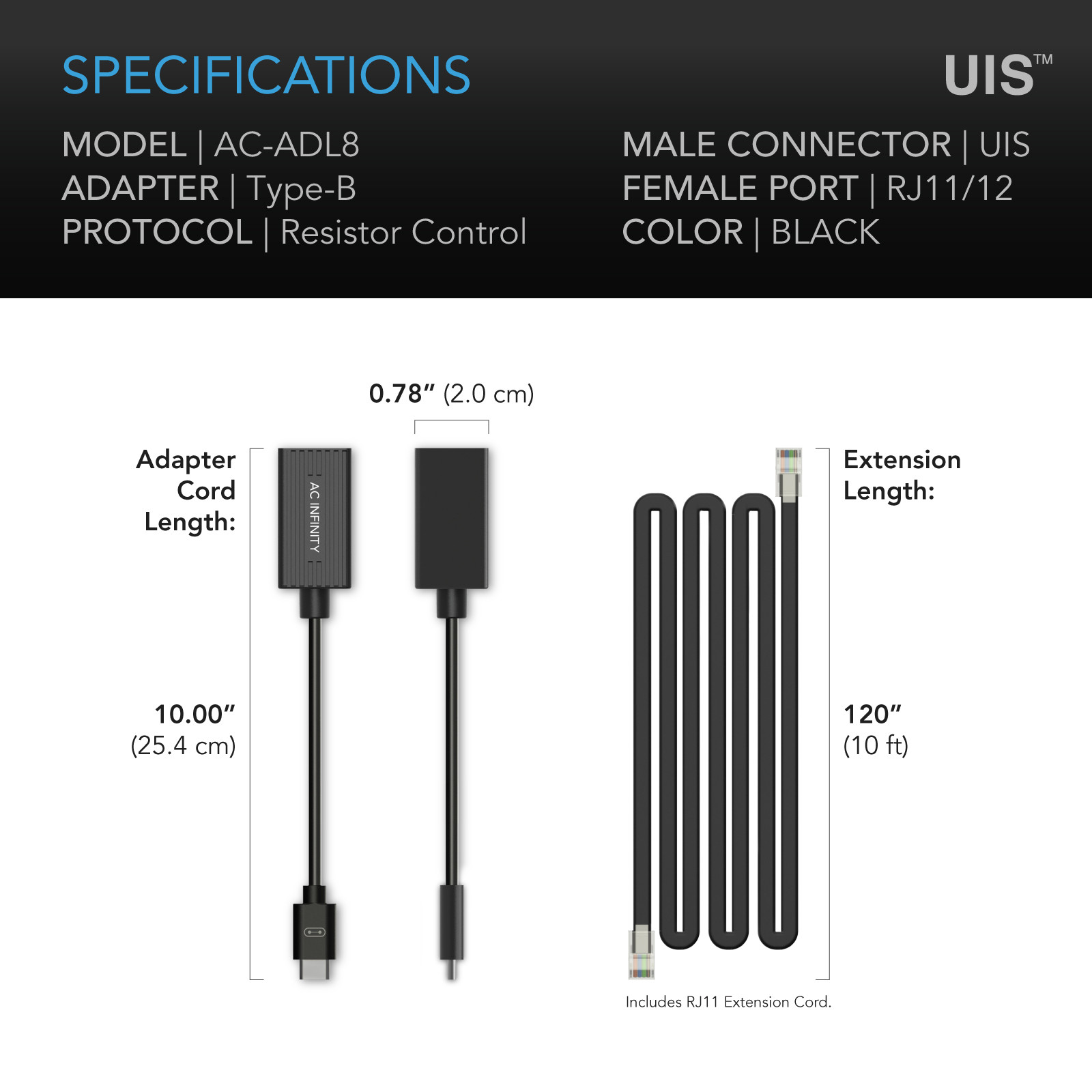 UIS Lighting Adapter Type-B, for RJ11/12 Connector Lights with Resistor Dimmers - Image 6