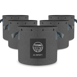 Heavy Duty Reusable Fabric Pots, 15 Gallon, 5-Pack