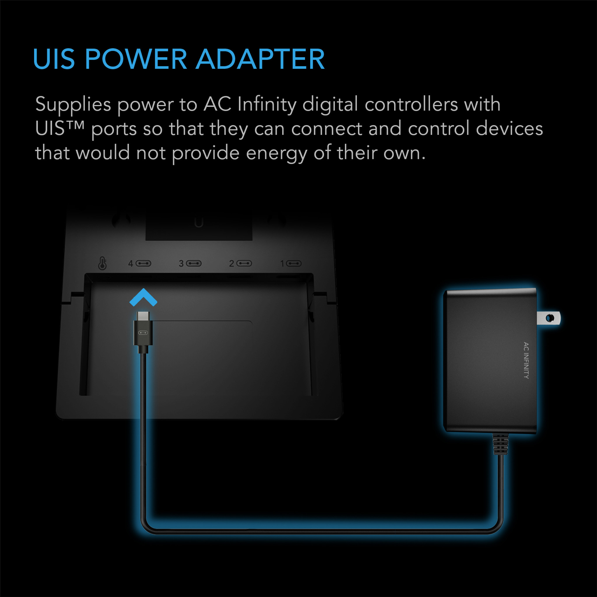 UIS Power Adapter, Outlet Plug with Charger Cable Cord - Image 2